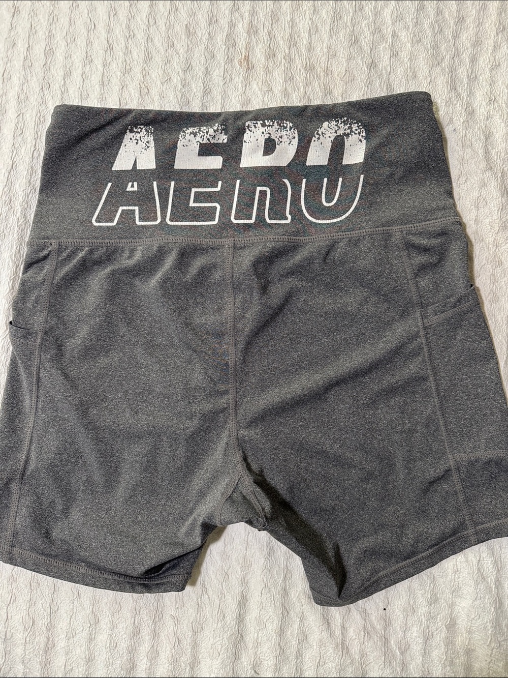 Aeropostale Dark Gray High-Waist Athletic Shorts